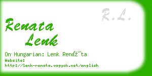 renata lenk business card